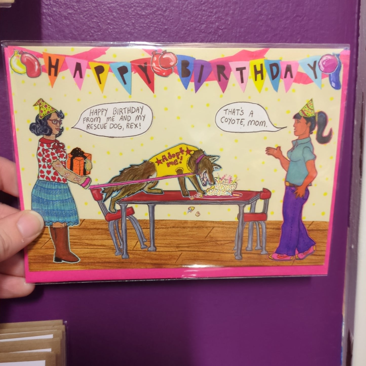 Coyote Birthday Card