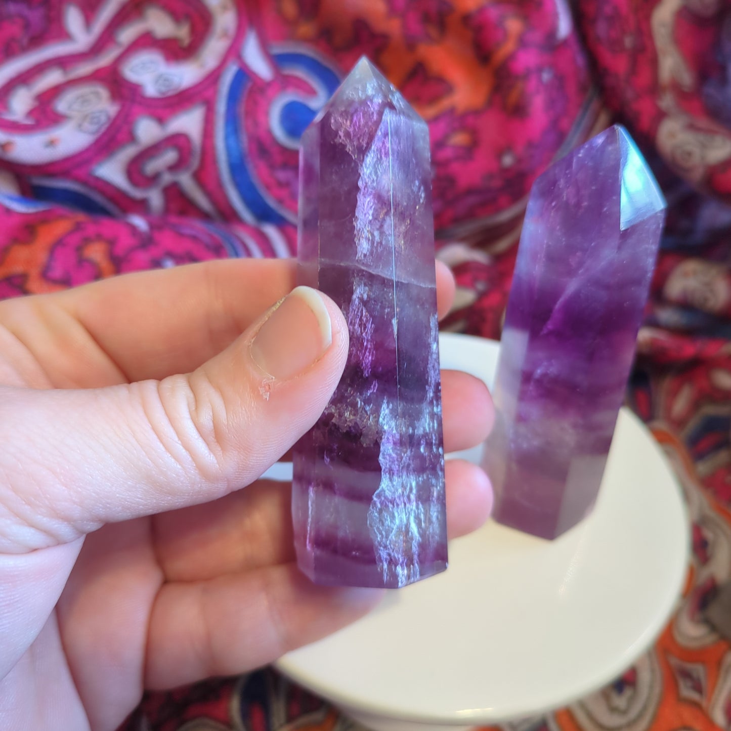 Watermelon Fluorite Towers