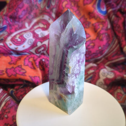 Snowflake Fluorite Tower