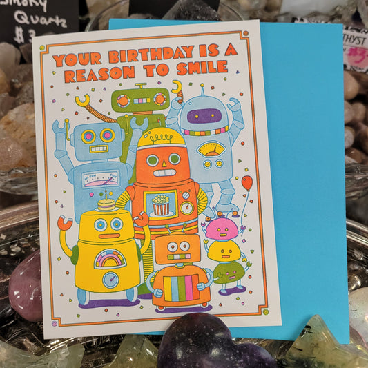 Robot Smile Birthday Card