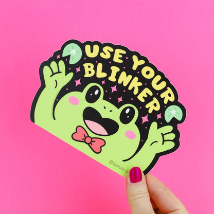 Use Your Blinker Frog Bumper Sticker