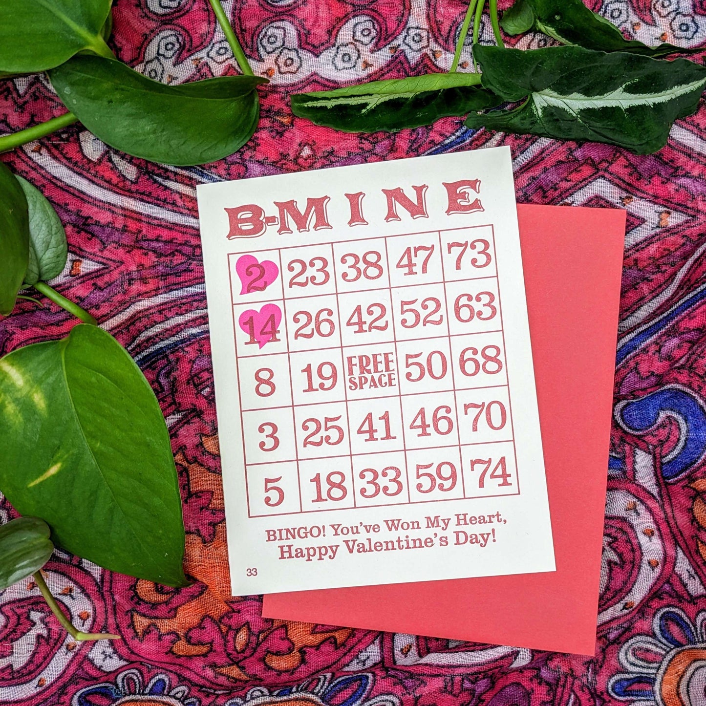 Vintage Valentine Bingo Card