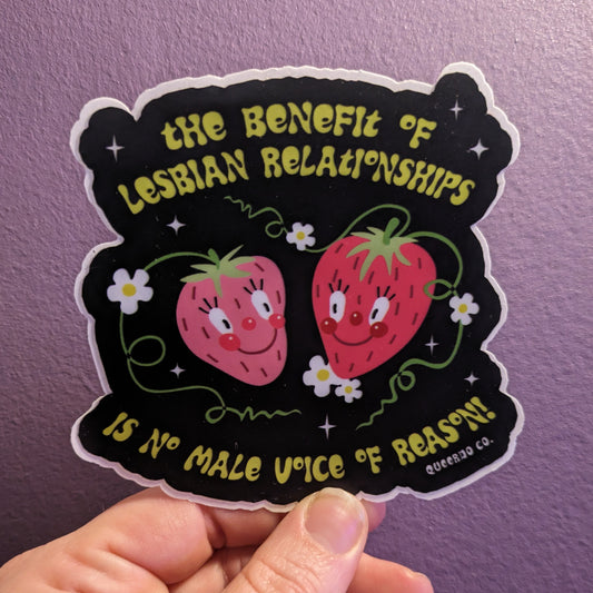 The Benefit of Lesbian Relationships Sticker