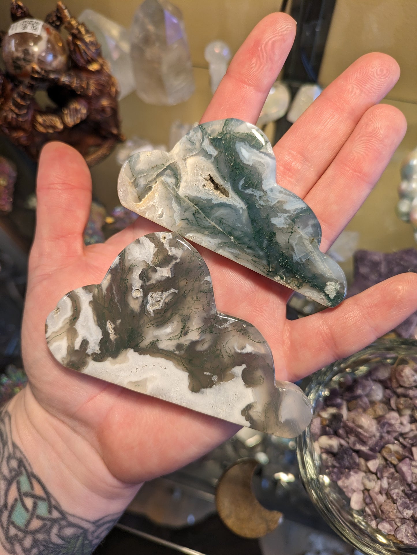 Moss Agate Cloud Slab