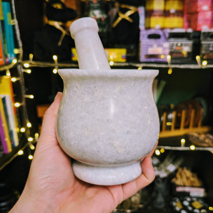 White Mortar and Pestle