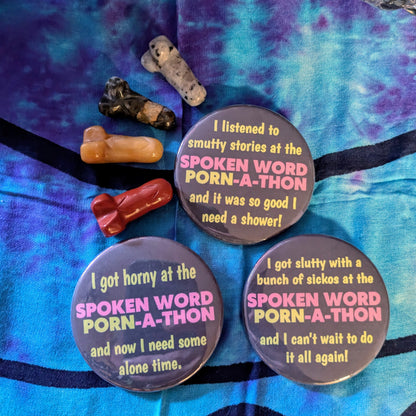 Spoken Word Porn-a-thon Button Pins