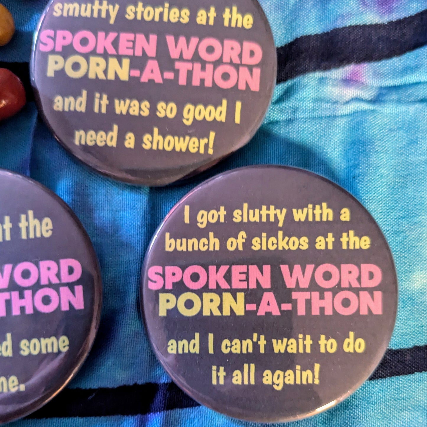 Spoken Word Porn-a-thon Button Pins