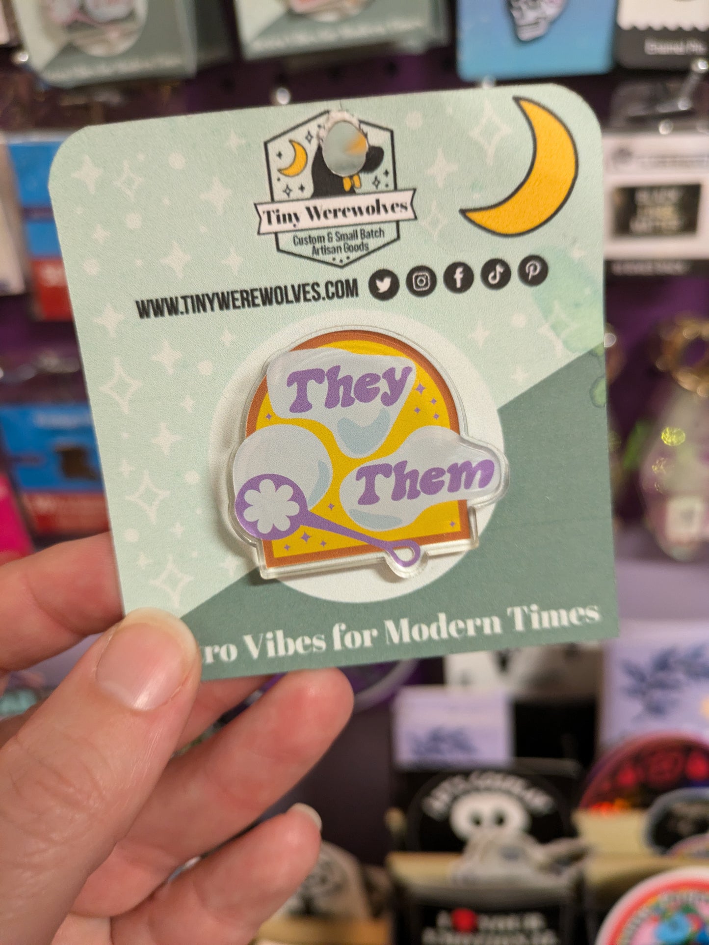 Bubble Acrylic Pronoun Pins