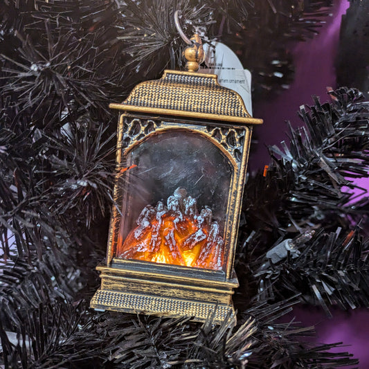 Light Up Fireplace Lantern Ornament