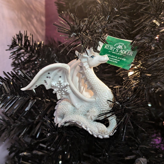 Resin White Dragon Ornaments