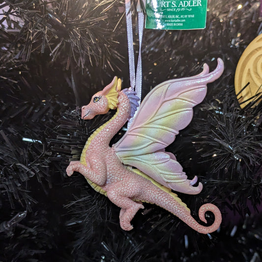 Resin Pastel Dragon Ornament