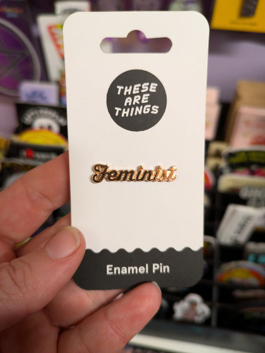 Feminist Rose Gold Pin