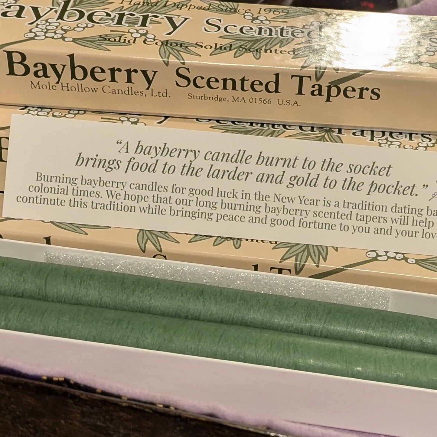 Bayberry Scented Taper Candles