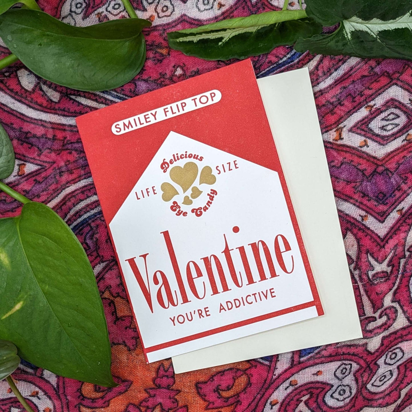 Valentine Candy Cigarettes Card