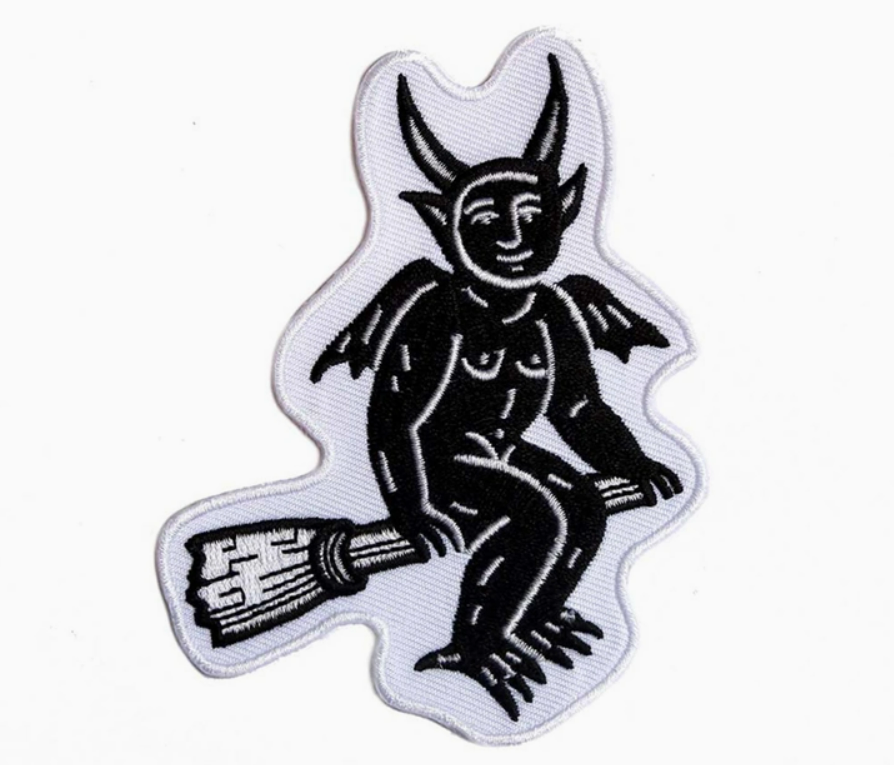 Woodcut Devil Patch