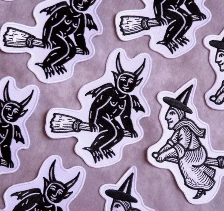 Woodcut Devil Patch