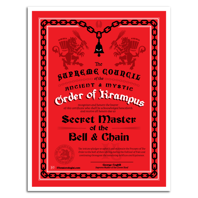 Order of Krampus Initiation Certificate