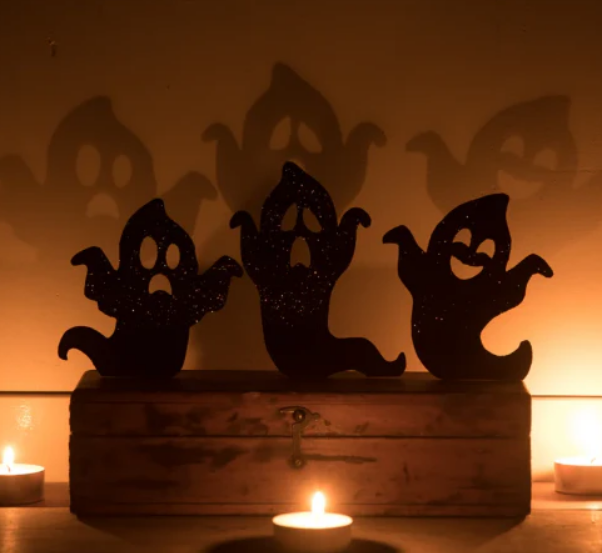 Ghoulish Ghost Black Silhouette Stand