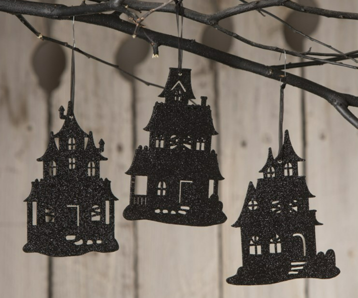 Haunted House Silhouette Ornament